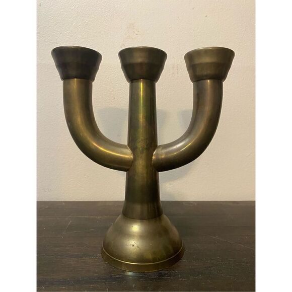 Vintage solid brass candle stick holder - Picture 1 of 3